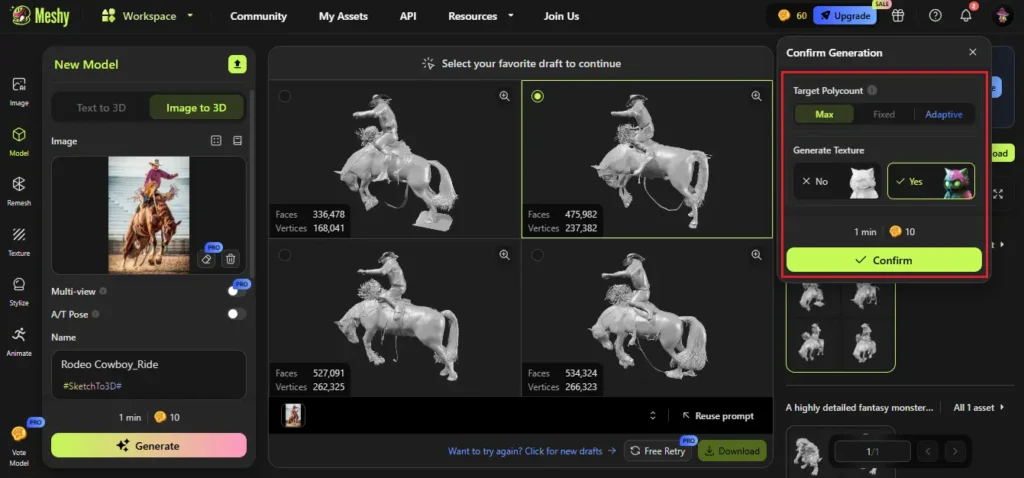 convertir photo en modele 3d