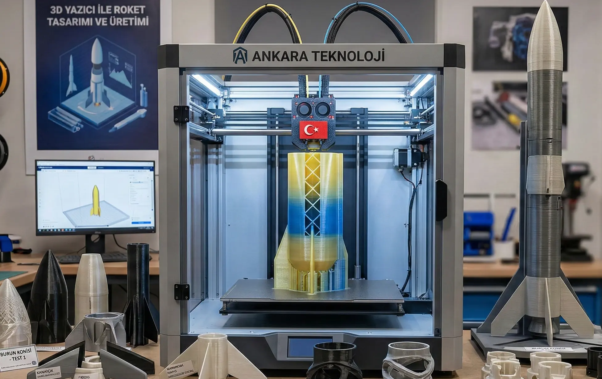3D printed rocket guide